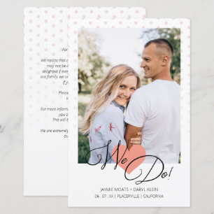 Budget Coral Coeur Nous faisons Pois Photo Mariage