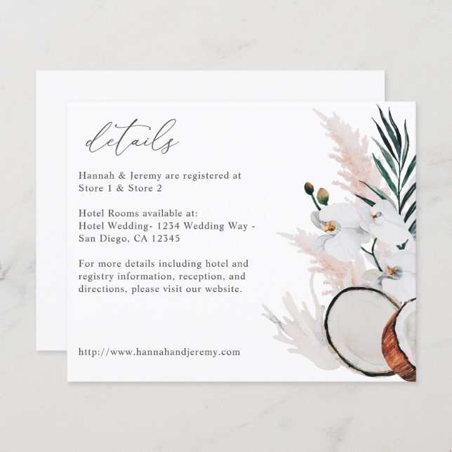 Budget Coral de coco blanc Détails floraux (Devant / Derrière)