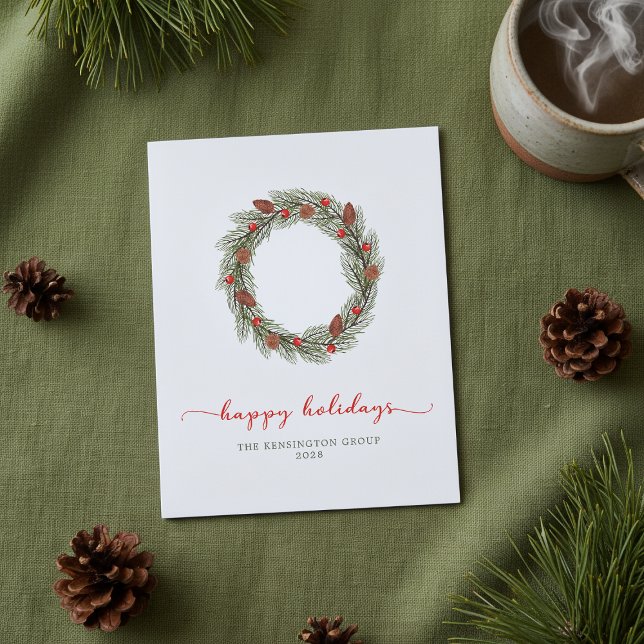 Budget Corporate Happy Holidays Wreath (Créateur téléchargé)