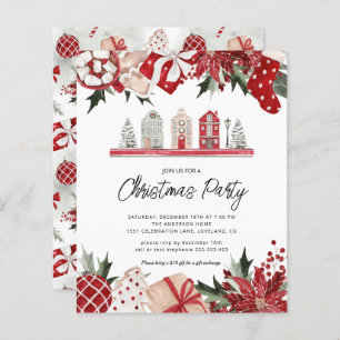 Budget Cosy Noël Fête Invitation