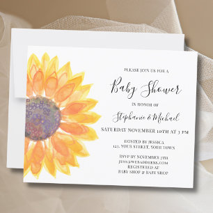 Budget Couples de tournesol Baby shower Invitation