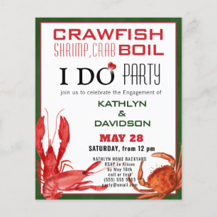 BUDGET Crawfish Fiançailles 4 Invitation photo