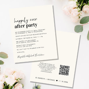 Budget Crème QR Code Mariage Réception Invitation