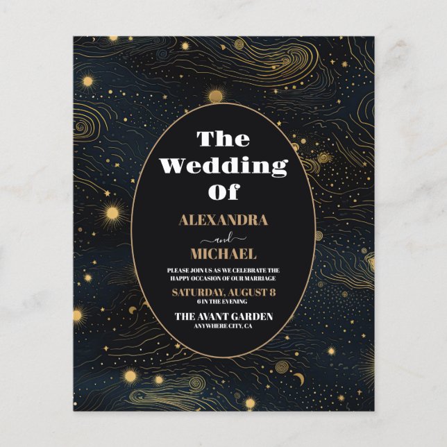 Budget Crescent Céleste Lune Mariage or (Devant)