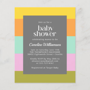 Budget Cute Baby shower de bandes géométriques Pas