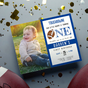 Budget Cute Football Photo Boy 1er anniversaire In