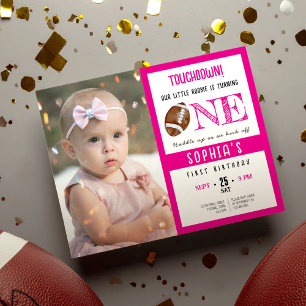 Budget Cute Football Photo Girl 1er anniversaire
