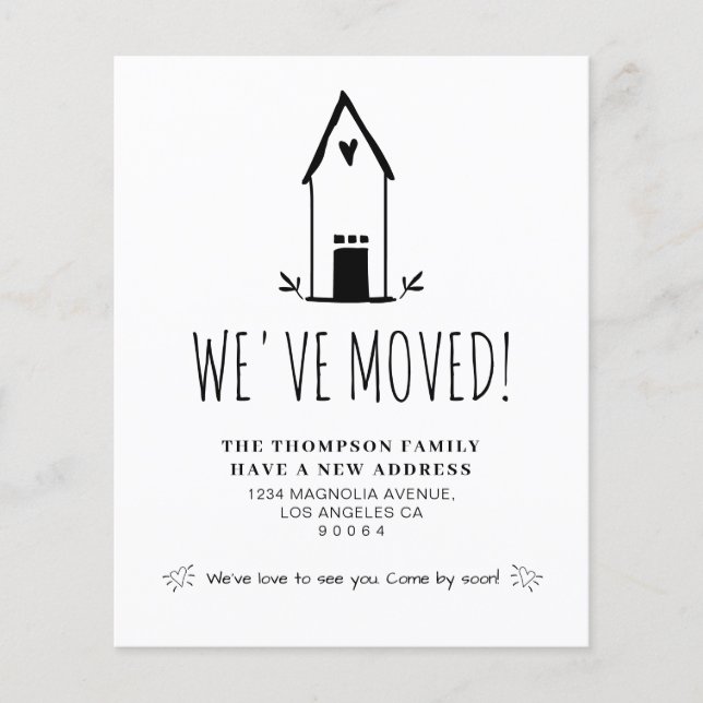 BUDGET Cute Minimal Nous avons déplacé une nouvell (Devant)