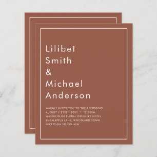 BUDGET Dark Terracotta Mariage monochrome