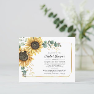 Budget de douche de mariée tournesol eucalyptus ve