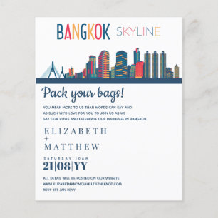 Budget de la Faire-part de mariage Skyline BANGKOK