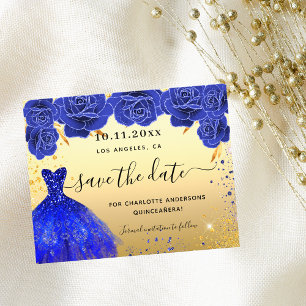 Budget de la robe d'or bleu Quinceanera sauver la 