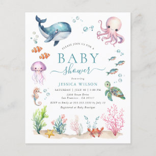 Budget De L'Invitation Au Baby shower Des Animaux