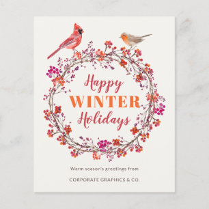 Budget de Noël couronne d'affaires voeux fériés