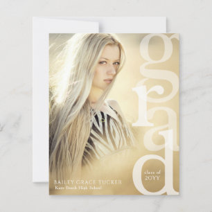 Budget de superposition de GRAD Faire-part de grad