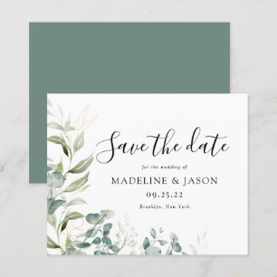 Budget de verdure Eucalyptus Mariage Enregistrer l
