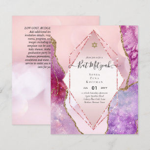 BUDGET DES Invitations BAT MITZVAH DE PARTIES SCIN