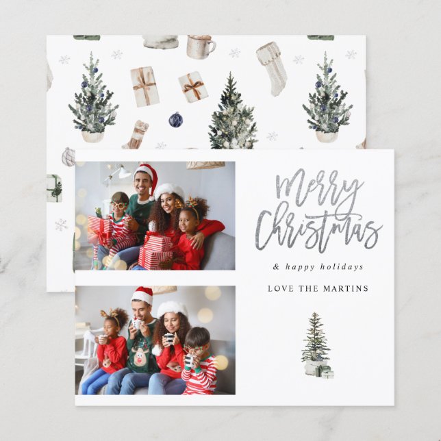 Budget Deux photo Arbre de Noël moderne (Devant / Derrière)