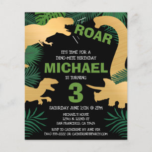 Budget Dinosaur Enfants Dino Trex Invitation Anniv