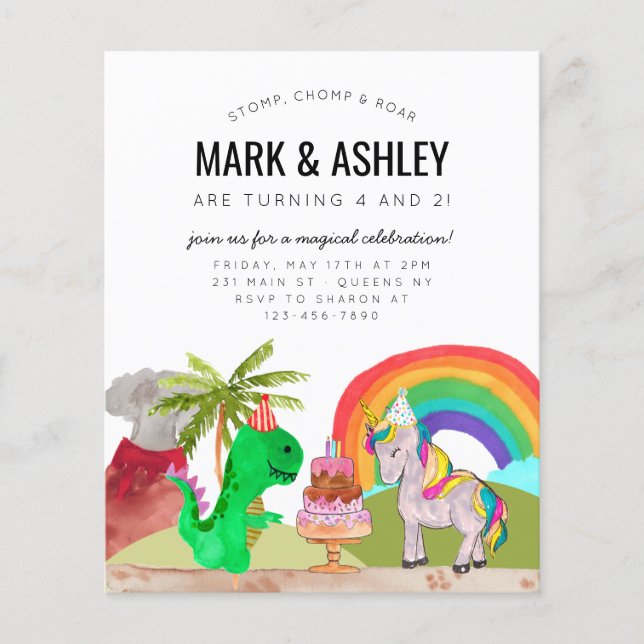 Budget Dinosaur Unicorn Cake Cake Candle Joint Ann (Devant)