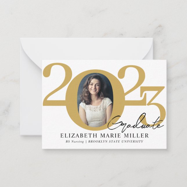 Budget Diplômé 2023 Faire-part d'obtention d'un di (Devant)