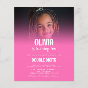 Budget Double chiffres Photo Hot Pink 10ème parti