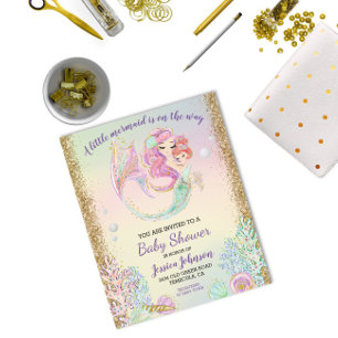 Budget du Baby shower d'aquarelle de petite sirène