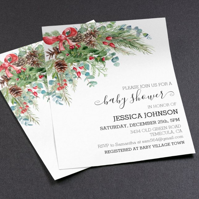 Budget du Baby shower d'hiver de Noël classique (Créateur téléchargé)