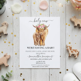 Budget du Baby shower du veau de Holy Cow Highland