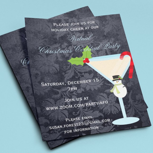 Budget du cocktail de Noël virtuel Martini (Créateur téléchargé)