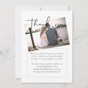 Budget du Merci Mariage de PHOTO simple élégance