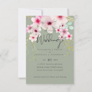 Budget du script de Mariage floral rose vif