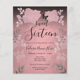 Budget du Sweet sixteen de Rose de glace rose