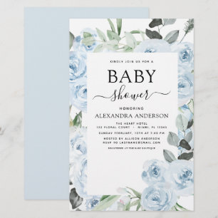 Budget Dusty Baby shower Bleu Flore verdure