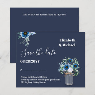 BUDGET Dusty Bleu Dates de sauvegarde Monochromati