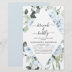 Budget Dusty Blue Brunch & Bubbly Fête des mariées