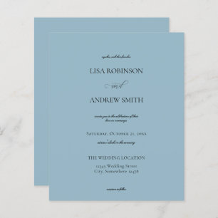 Budget Dusty Blue Calligraphy Mariage