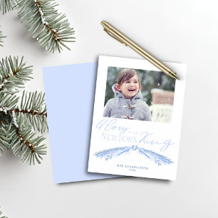 Budget Dusty Blue Christmas Pine Photo de vacances