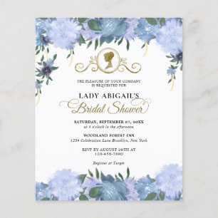 Budget Dusty Blue Floral Fête des mariées victorie