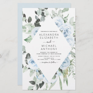 Budget Dusty Blue Floral Mariage