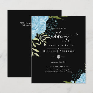 BUDGET Dusty Blue Flowers Lime Mariage