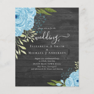 Budget Dusty Blue Flowers Lime Mariage