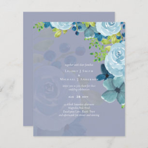 Budget Dusty Blue Flowers Sage Mariage