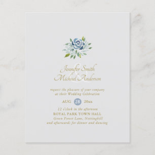 BUDGET Dusty Blue Sage Floral Bouquet Mariage