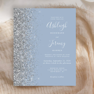 Budget Dusty Blue Silver Parties scintillant Maria