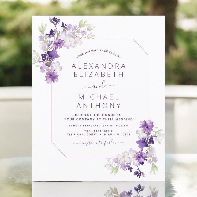 Budget Dusty Purple Mariage Floral verdure (Créateur téléchargé)
