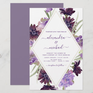 Budget Dusty Purple Mariage Floral verdure