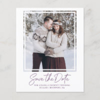 Budget Dusty Purple Photo Enregistrer la date