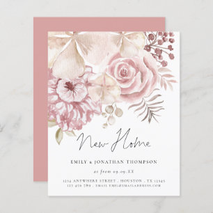 Budget Dusty Rose Florals Script Moving New Home