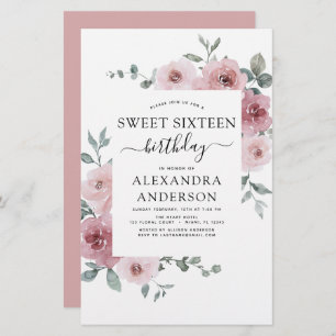 Budget Dusty Rose rose Sweet sixteen Anniversaire